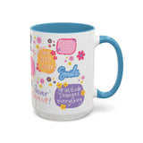 Good Vibes Only Coffee Mug 11 & 15 oz Ceramic Inspirational Cup, Positive Affirmation Gift for Mom, Teacher & Coworker | Morning Motivation Mother's Day, or Cozy Spring Mornings