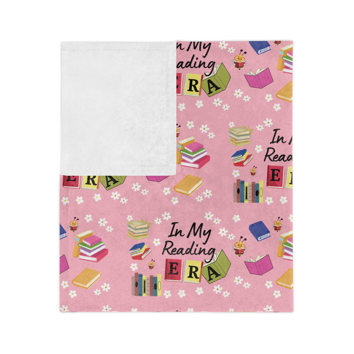 Cozy Pink "In My Reading ERA Blanket Soft Stylish Throw for Book Lovers Perfect for Reading Nooks, Bedrooms Gifts | Ideal for Relaxing with a Good BookThrow in 60x50 & 80x60, Lightweight, Warm, Perfect for Home
