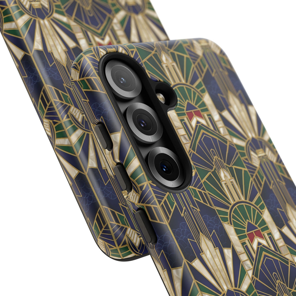 Navy & Gold Art Deco Phone Case — Imperial Art Deco Tough Case