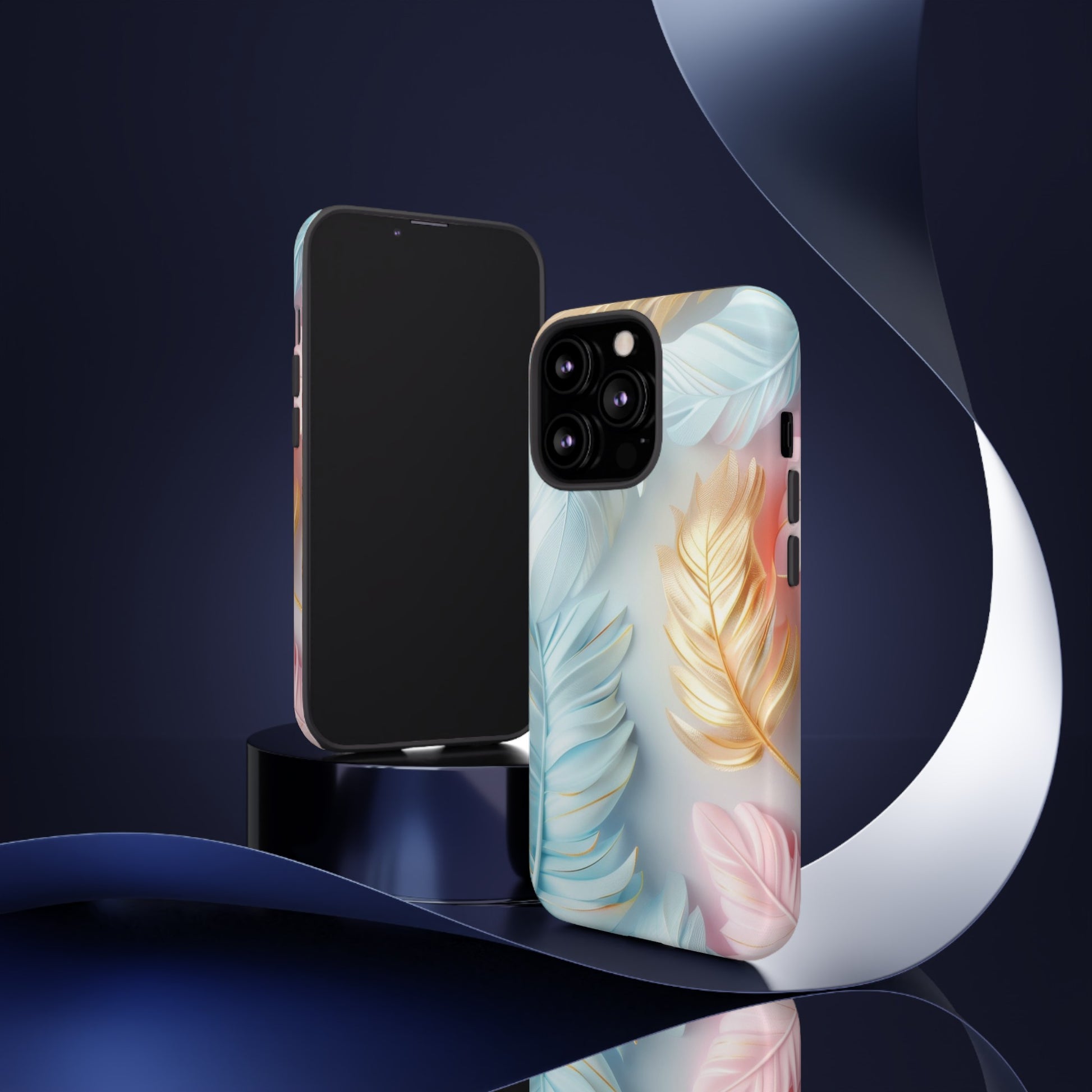 Pastel Feathers Protective Phone Case Gift for Her Phone 15, Samsung iPhone Samsung Gift for Her Case iPhone 15, Samsung iPhone Samsung Accessory Gift for Her