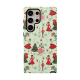 1950s Vintage Phone Case - Retro Christmas Design | Unique Holiday Protection for Your Device | Stylish & Durable Cover Gift for Her Phone 15, Samsung iPhone Samsung Accessory Gift for Her