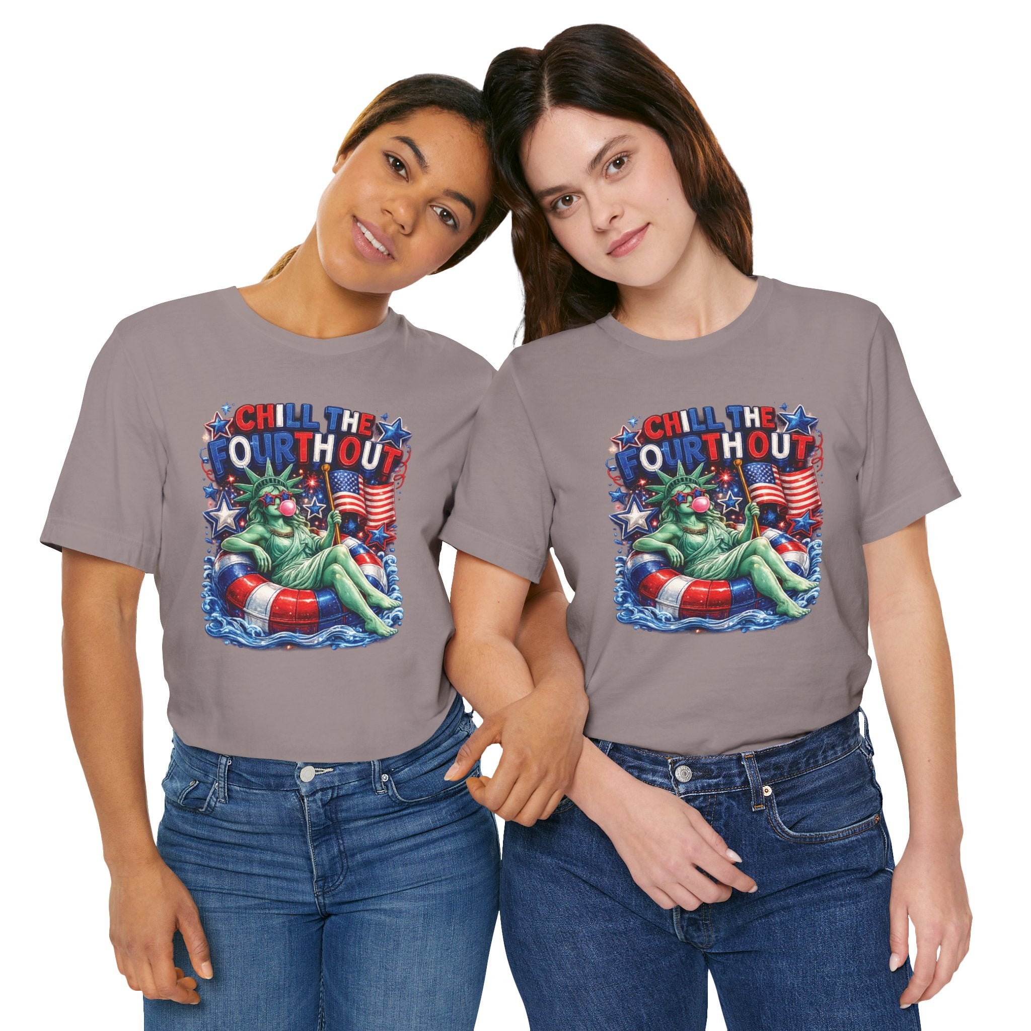 CHILL the Fourth UP Funny America T-Shirt — Patriotic 4th of July Tee