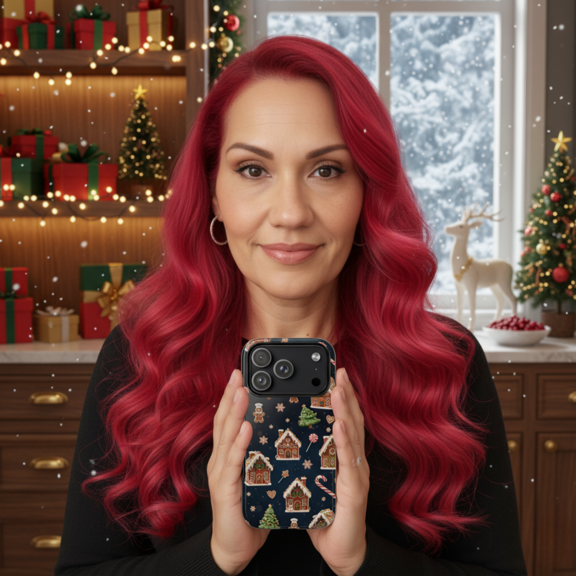 3D Gingerbread House Christmas Phone Case | Premium Holiday Gift Cover for iPhone 17, iPhone, and Samsung Galaxy Gift for Her or Him