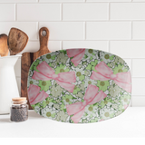 Pink Bows and Mint Platter (10x14) – A Unique Handmade Souvenir, Perfect Kitchen Gift & Americana Decor for Travel Enthusiasts Gift for Mom