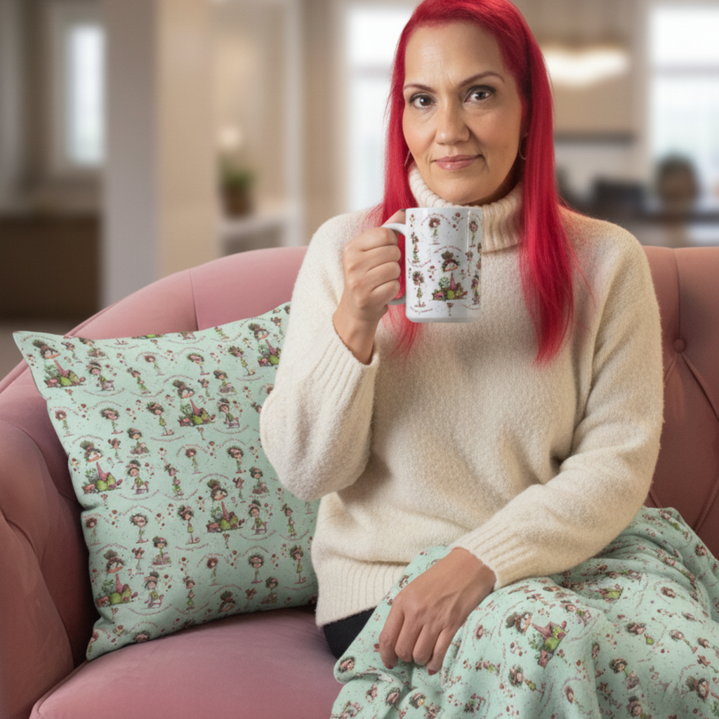 Square Pillow Too Cozy to Care Whimsical Minky Blanket for Cozy Comfort