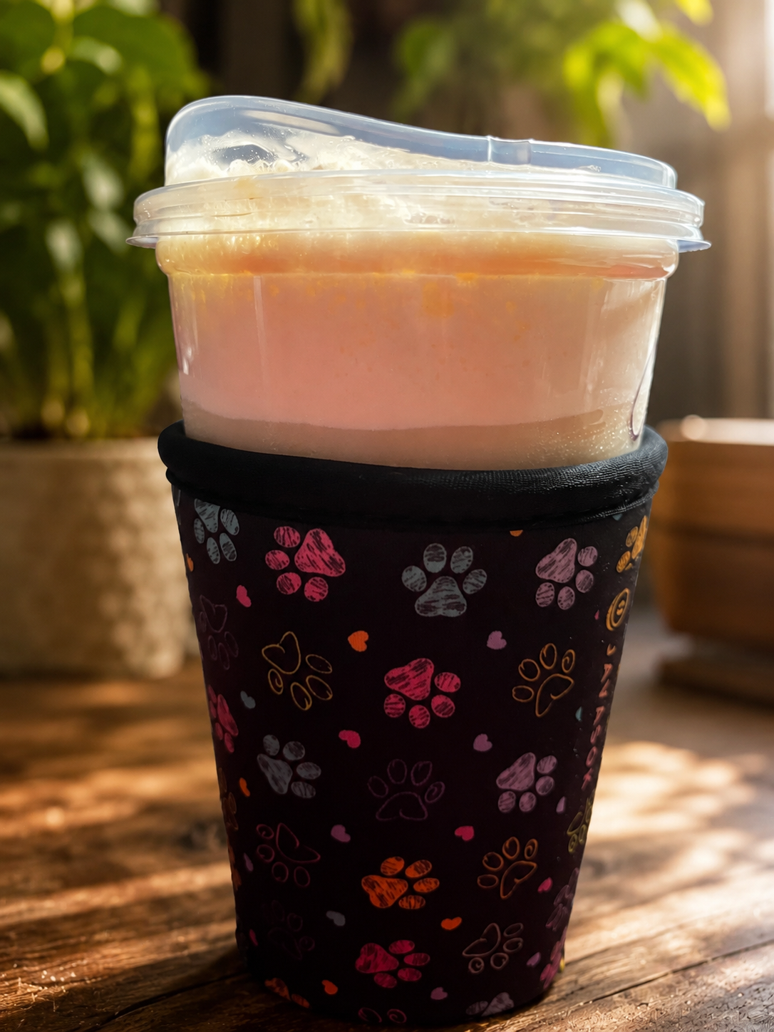 Iced Coffee Sleeve Reusable Holder Gift