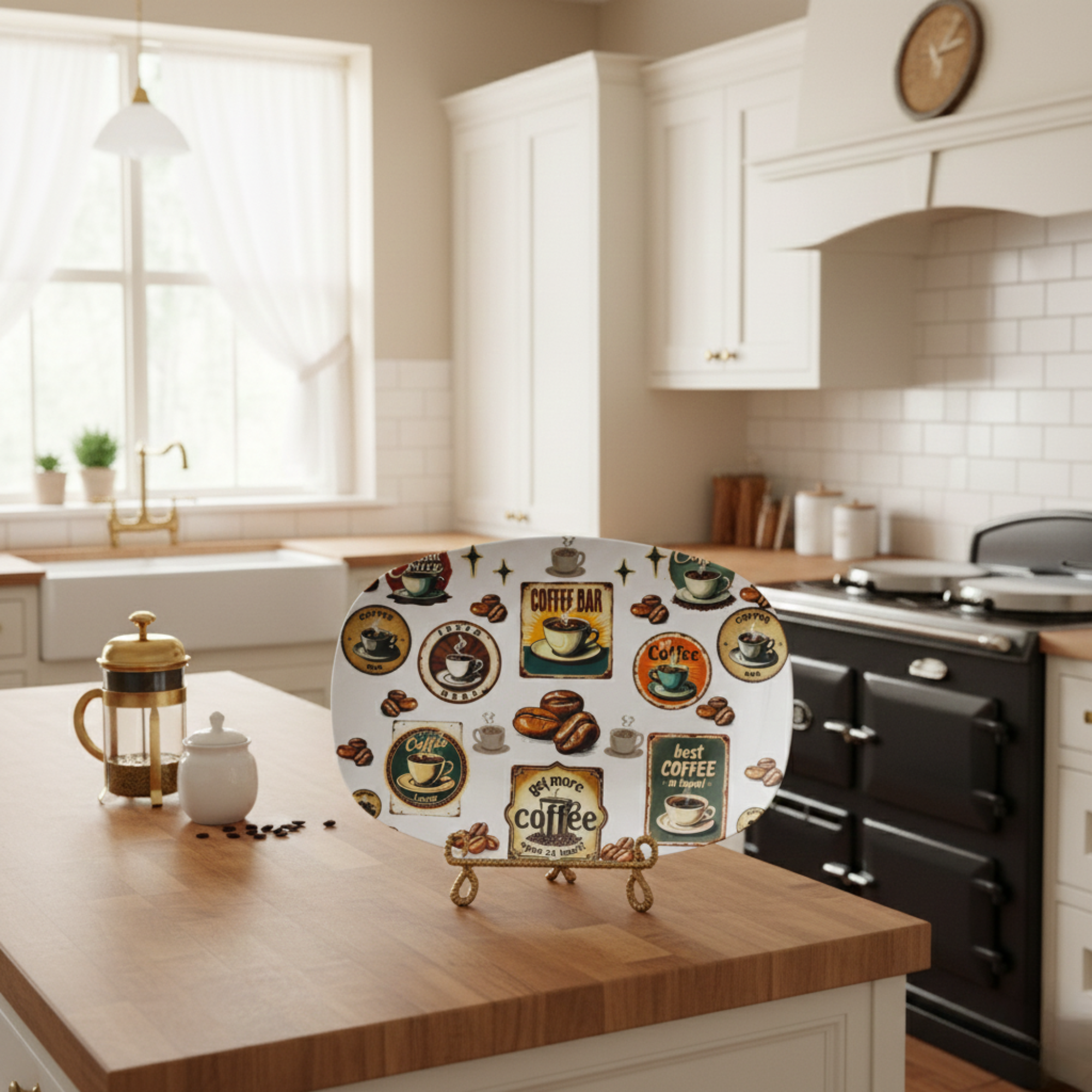 Retro Brew Café Vintage Coffee Platter