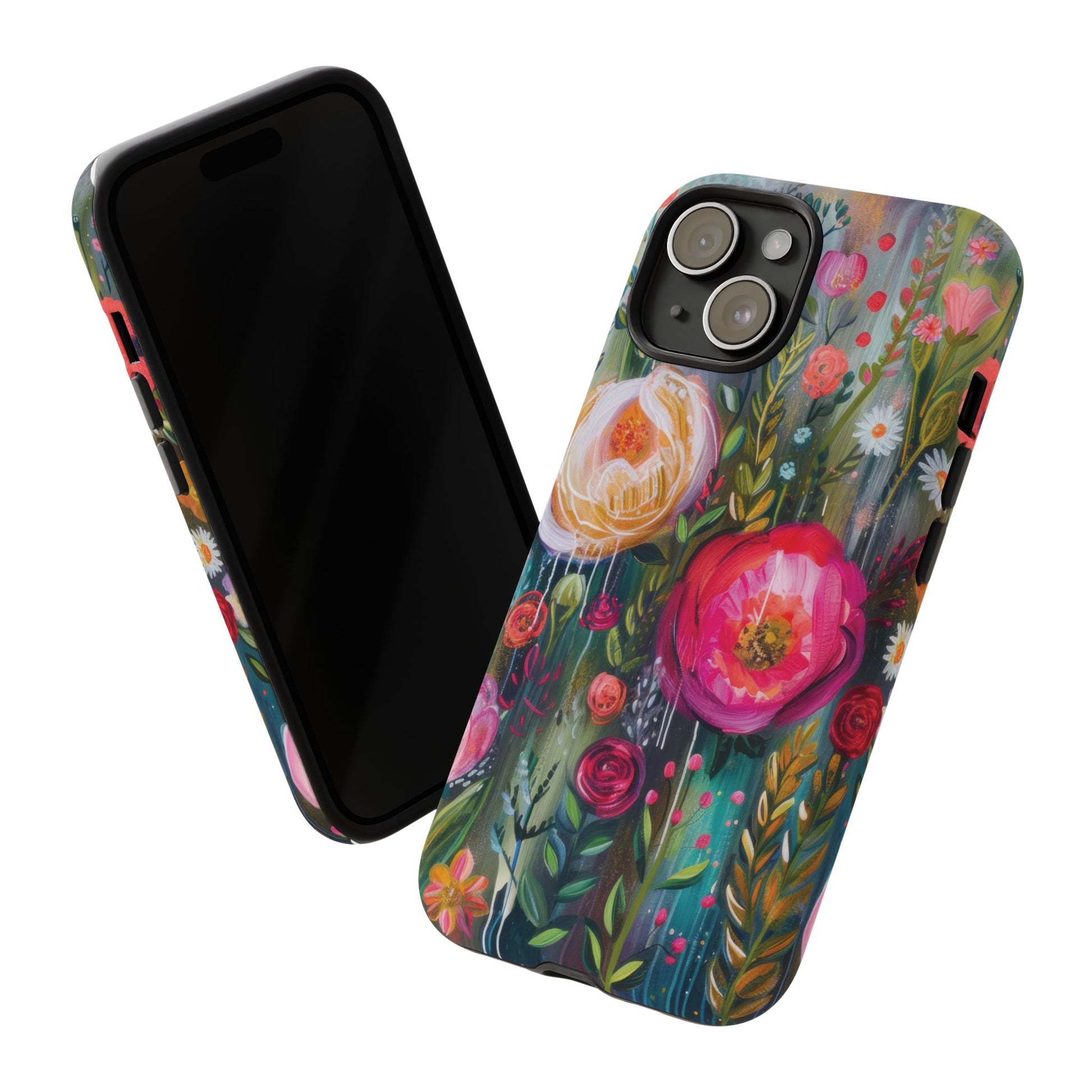 Watercolor Boho Floral Phone Case for iPhone 16 15 14 13 12  21 23 Samsung, and Pixel | Stylish Protective Cover Gift for Her Perfect for Floral Lover