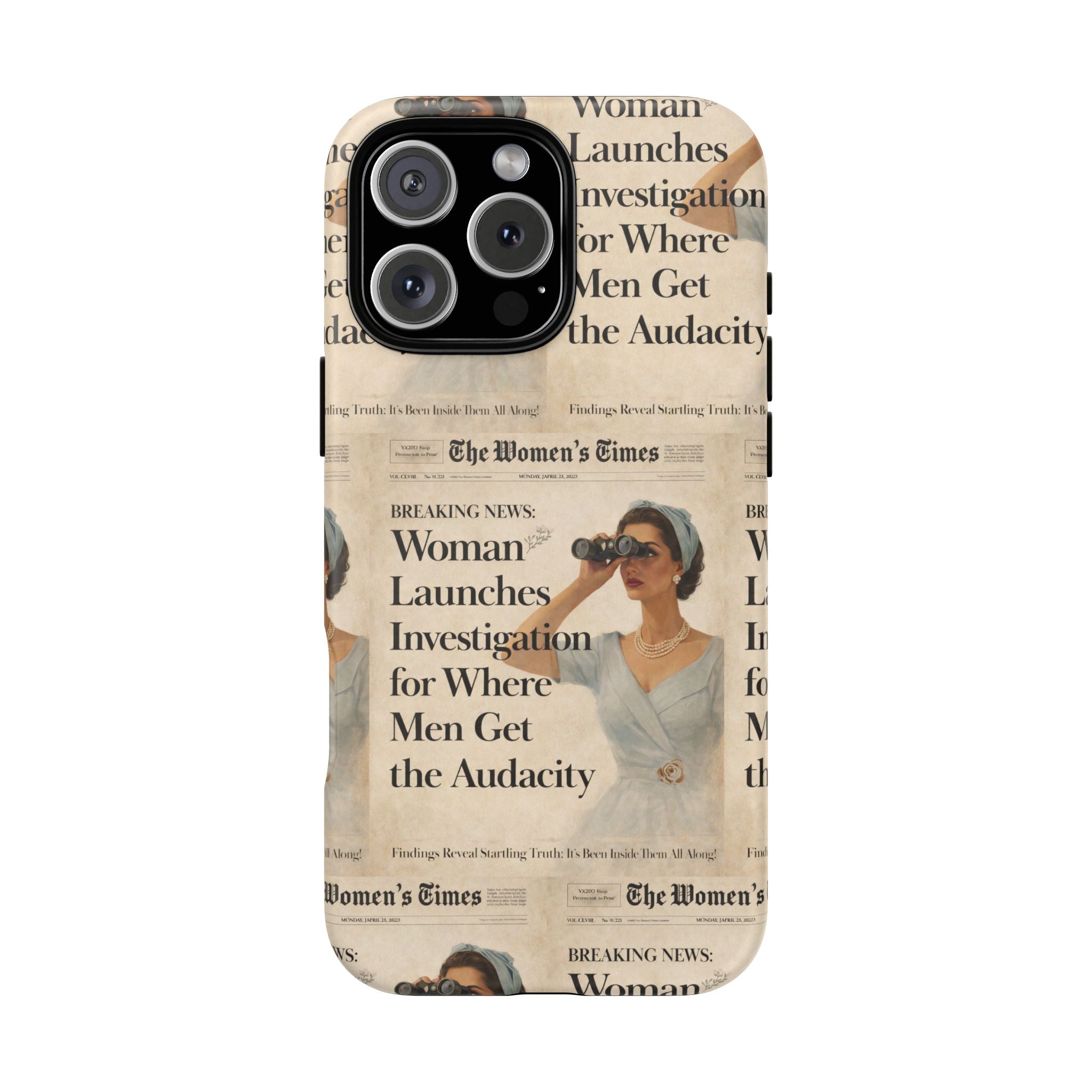 Funny Vintage Sarcastic Women Phone Case | Retro Sarcasm Text Design
