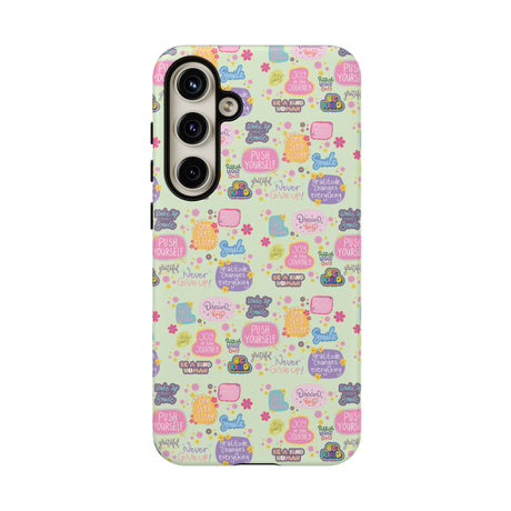 Good Vibes Only Protective Phone Case  Shockproof Slim Aesthetic Motivational Quote Cover, Positive Affirmation Gift for Mom, Teens & Besties | iPhone & Galaxy
