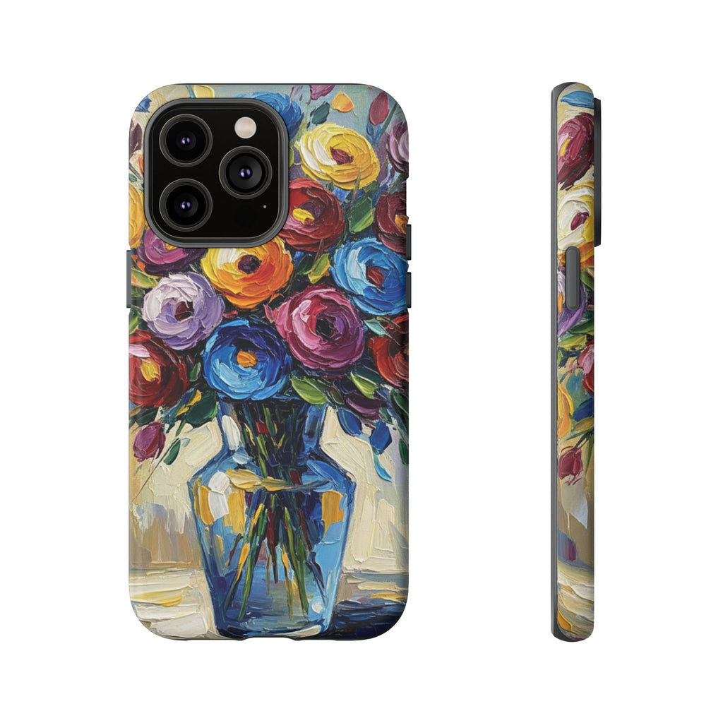 Floral Luxury Oil Painting Illusion Tough Case — Floral Art Phone Case for Art Lovers