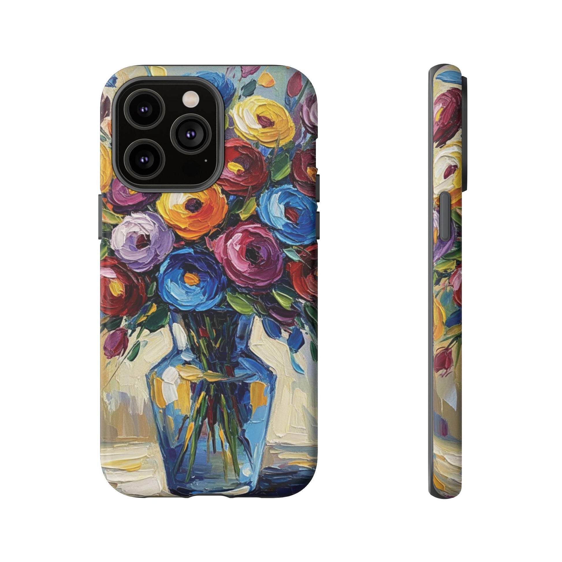 Floral Luxury Oil Painting Illusion Tough Case — Floral Art Phone Case for Art Lovers