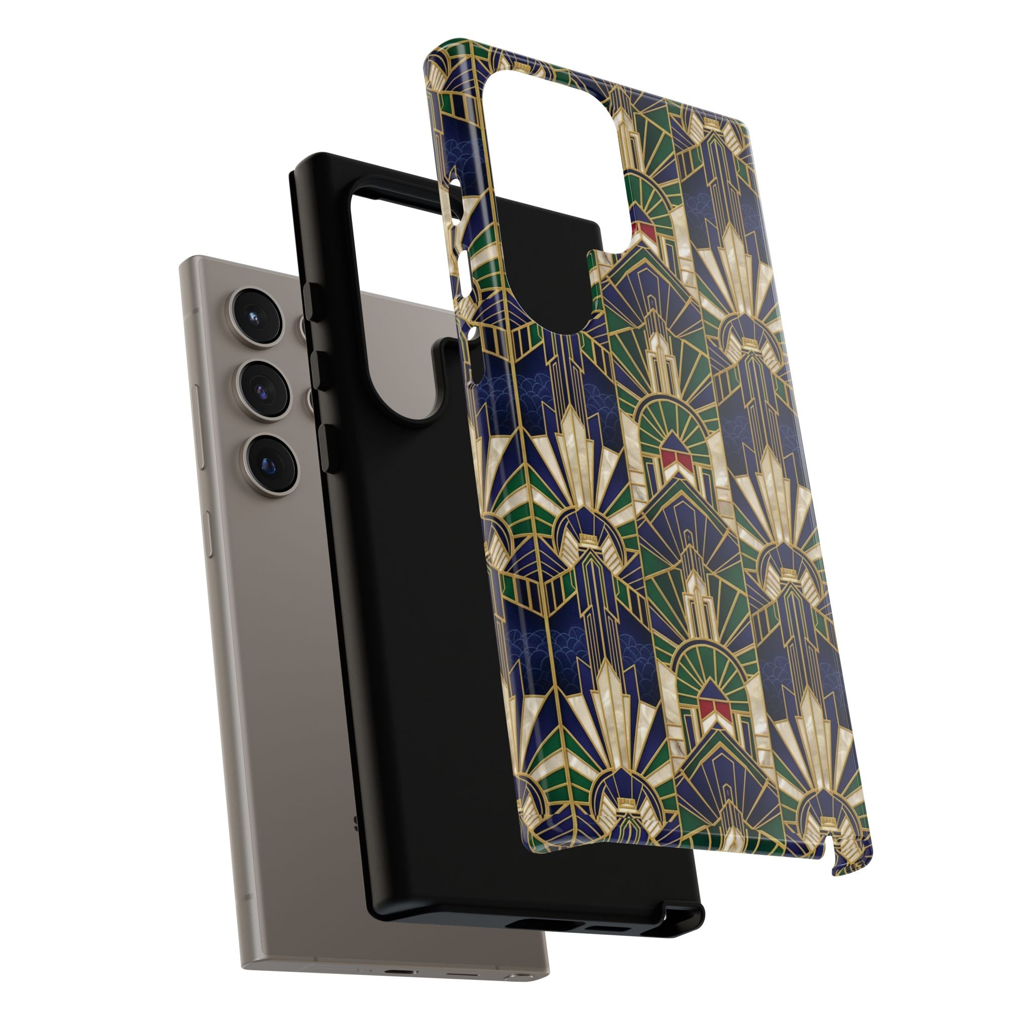 Navy & Gold Art Deco Phone Case — Imperial Art Deco Tough Case