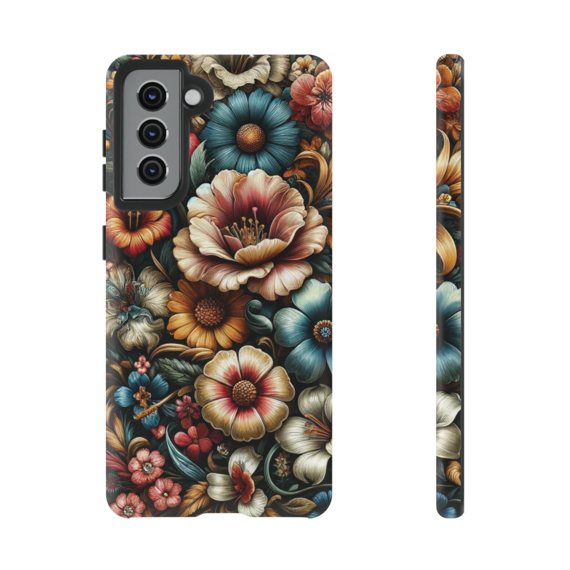 Pastel Floral Design Luxury Phone Tough Case Floral Elegant Durable Stylish for Modern Devices iPhone 15, Samsung iPhone Samsung Accessory Gift for Her.