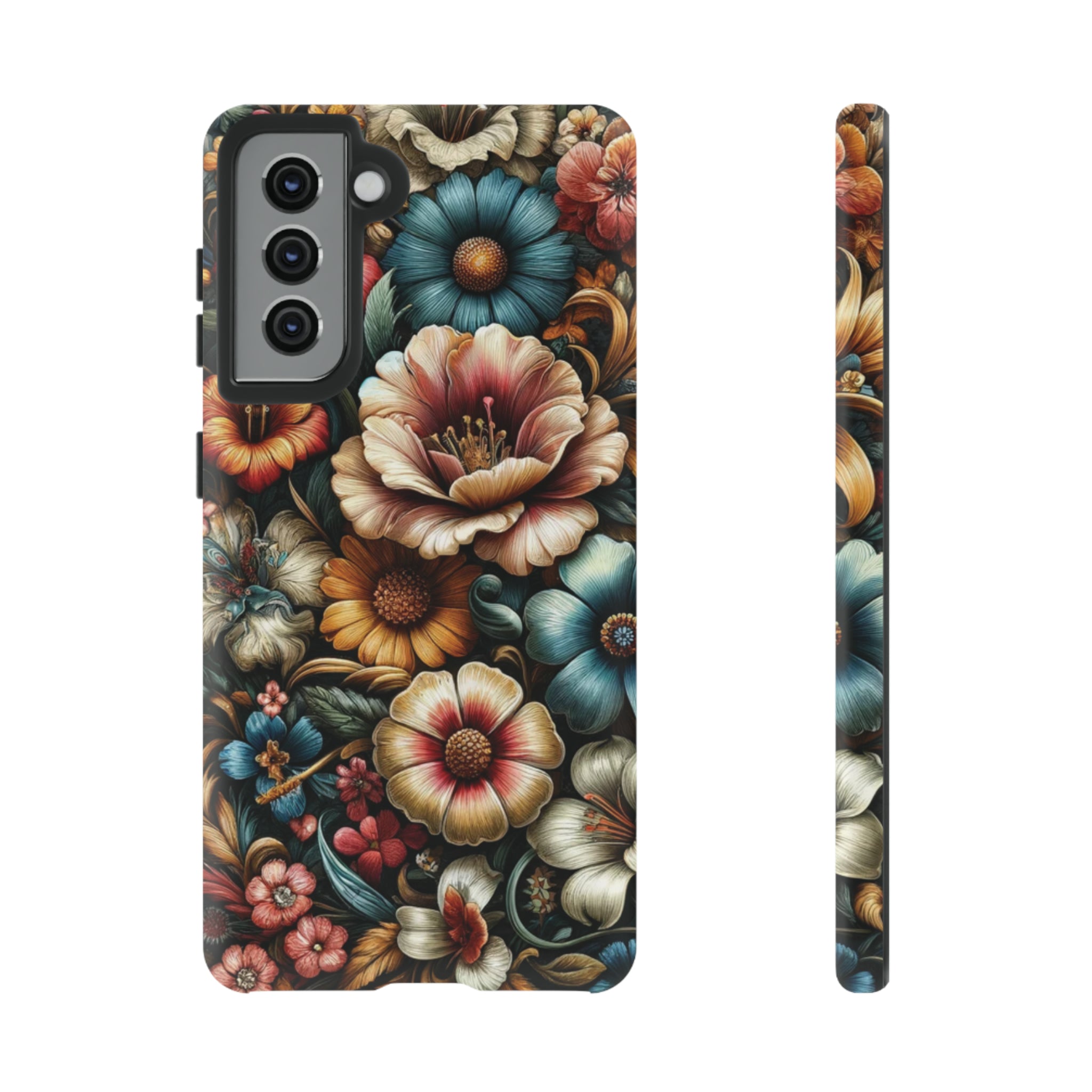 Pastel Floral Design Luxury Phone Tough Case Floral Elegant Durable Stylish for Modern Devices iPhone 15, Samsung iPhone Samsung Accessory Gift for Her.