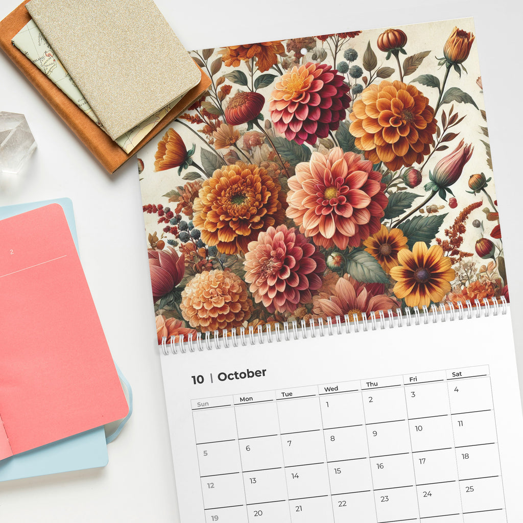 2025 Boho Floral Calendar: Beautiful Watercolor Flowers for Every Month – Vibrant, Artistic Designs to Brighten Your Year with Unique Seasonal Blooms and Nature-Inspired Art - MRSBYVALLE