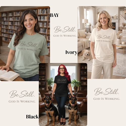Be Still God Is Still Working T-shirt | Christian Faith Scripture Tee