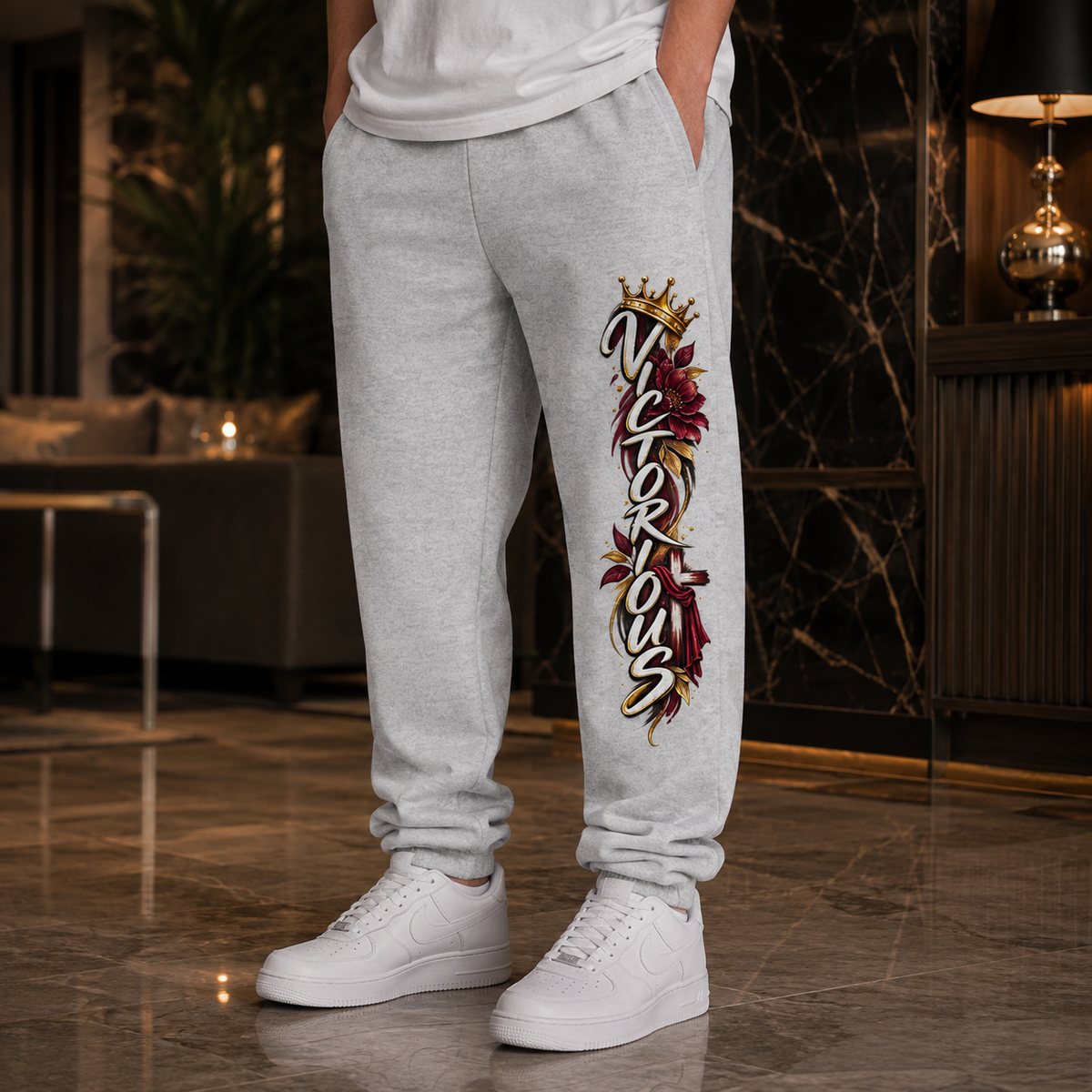 Victorious Floral Sweatpants — Side Script Joggers