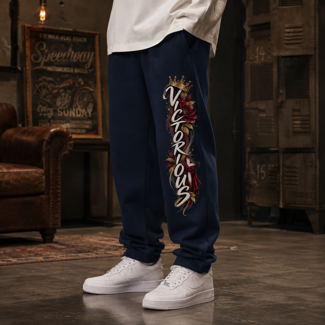 Victorious Floral Sweatpants — Side Script Joggers