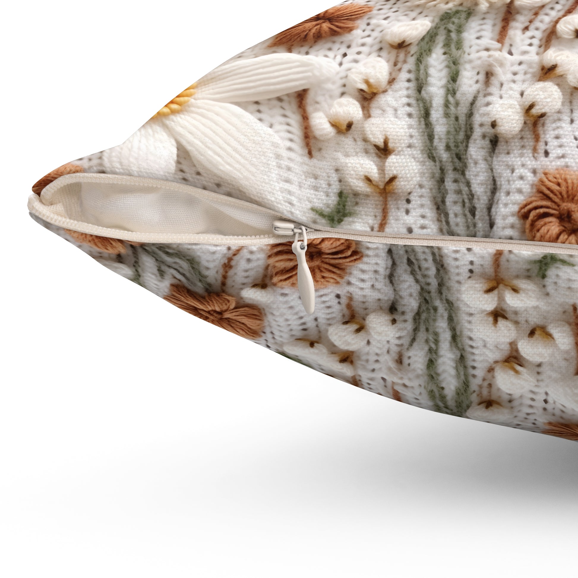 Enchanting Wildflower Mirage Boho 3D Embroidery Illusion Decorative Pillow Touch of Beauty to Your Decor Living Room Comfort for Bedroom or Housewarming Gift New House, Bridal Shower Gift.