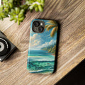 Coastal Serenity Ocean Beach View Protective Phone Case Gift for Her Phone 15, Samsung iPhone Samsung Gift for Her Case iPhone 15, Samsung iPhone Samsung Accessory Gift for Her.