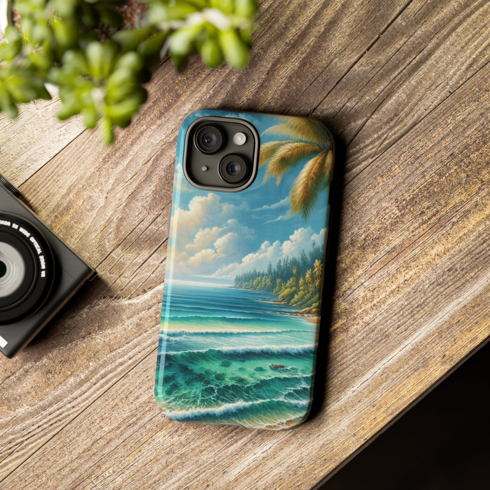 Coastal Serenity Ocean Beach View Protective Phone Case Gift for Her Phone 15, Samsung iPhone Samsung Gift for Her Case iPhone 15, Samsung iPhone Samsung Accessory Gift for Her.