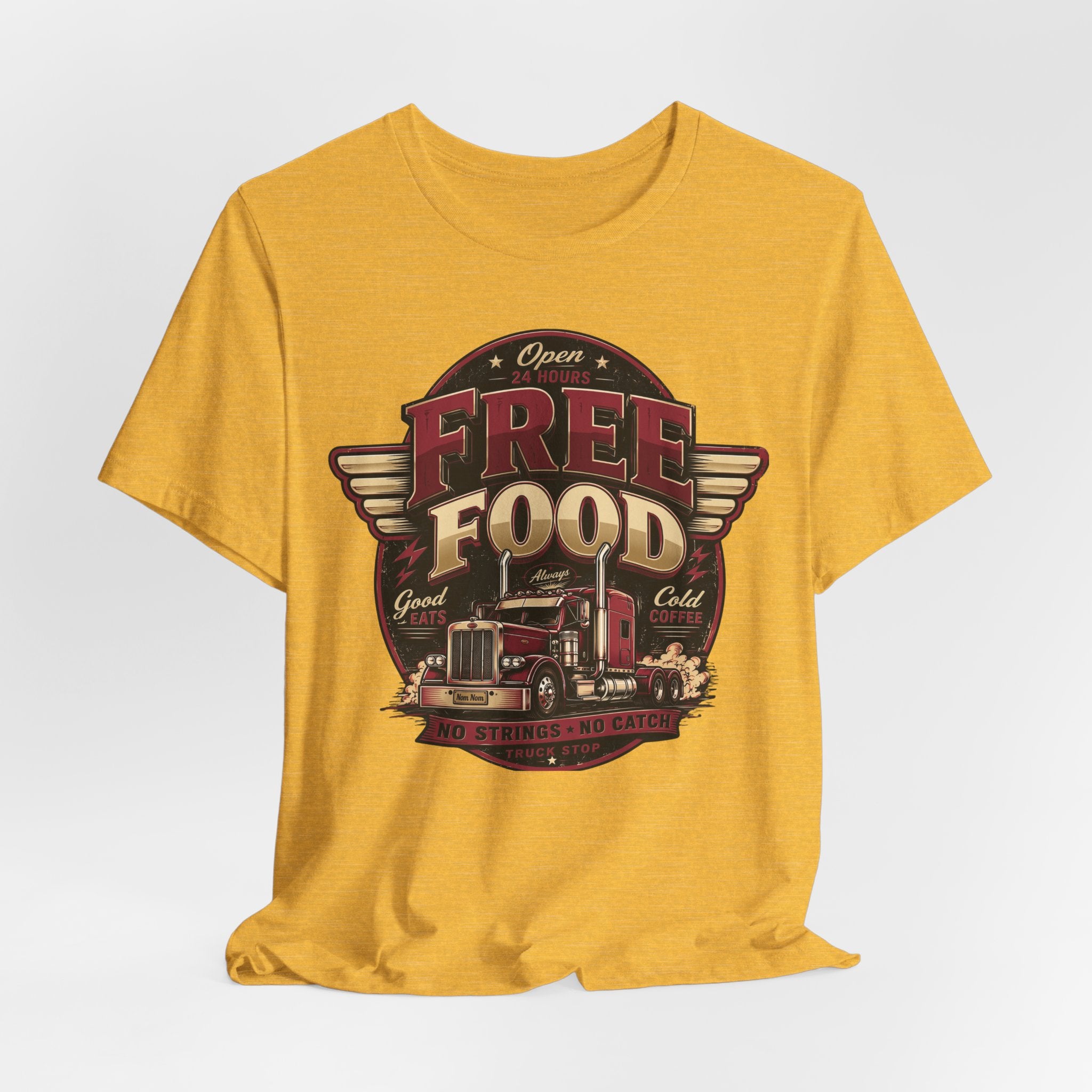Funny "Free Food" Food Truck T-Shirt Perfect for Dad or Husband