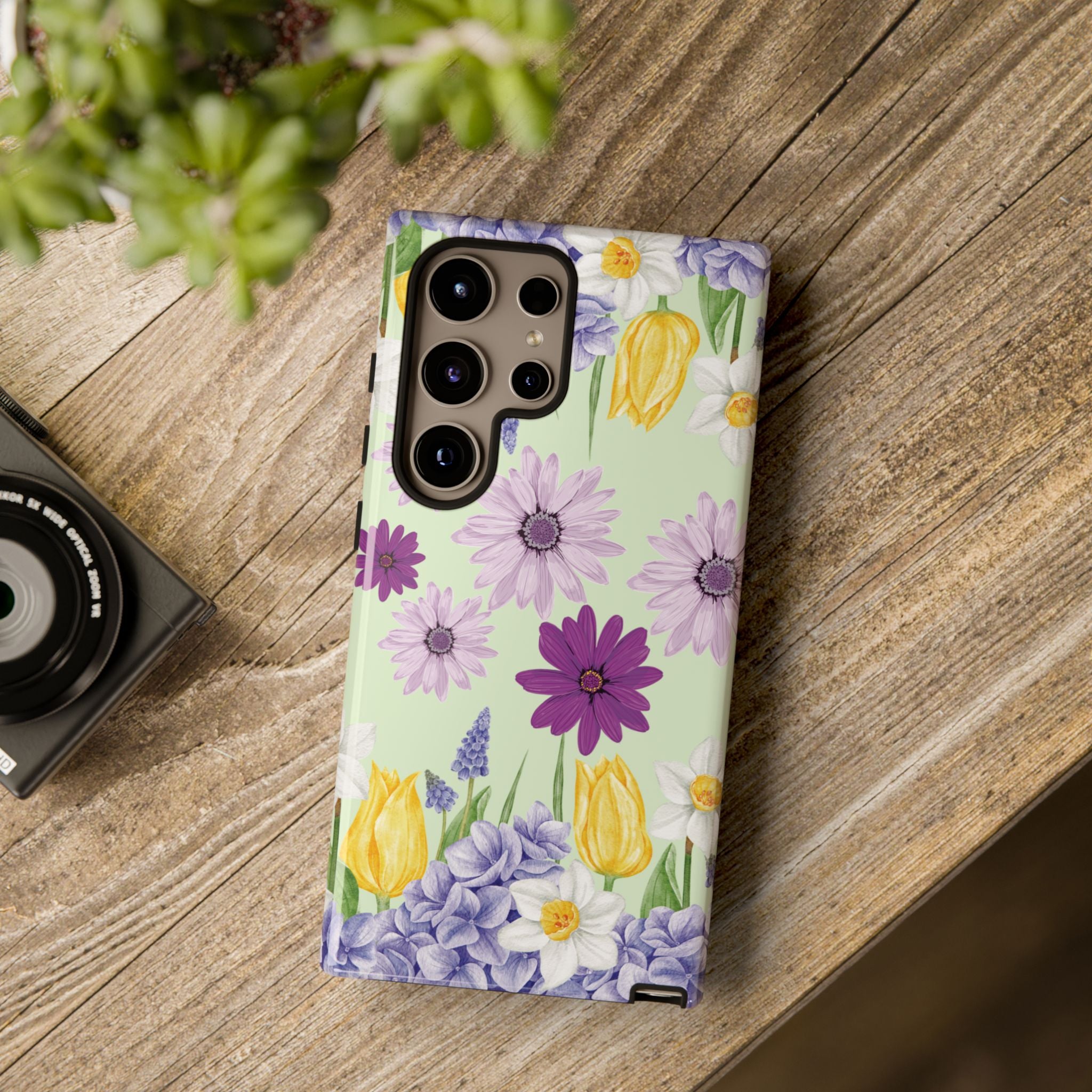 Lavender Yellow Flower Phone Case – Stylish Protective Cover for iPhone & Samsung, Botanical Design, Perfect Gift for Spring & Everyday Elegance