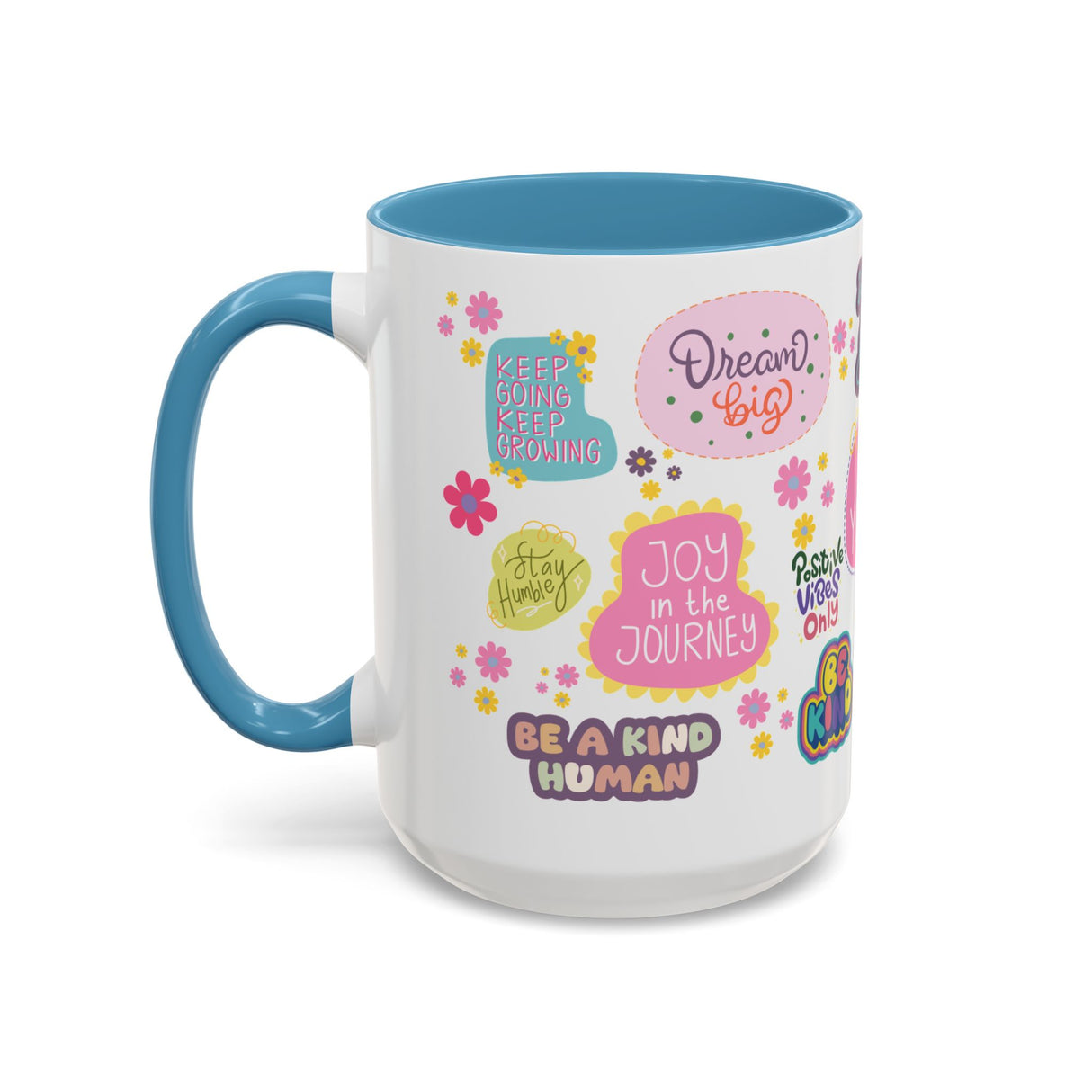 Good Vibes Only Coffee Mug 11 & 15 oz Ceramic Inspirational Cup, Positive Affirmation Gift for Mom, Teacher & Coworker | Morning Motivation Mother's Day, or Cozy Spring Mornings
