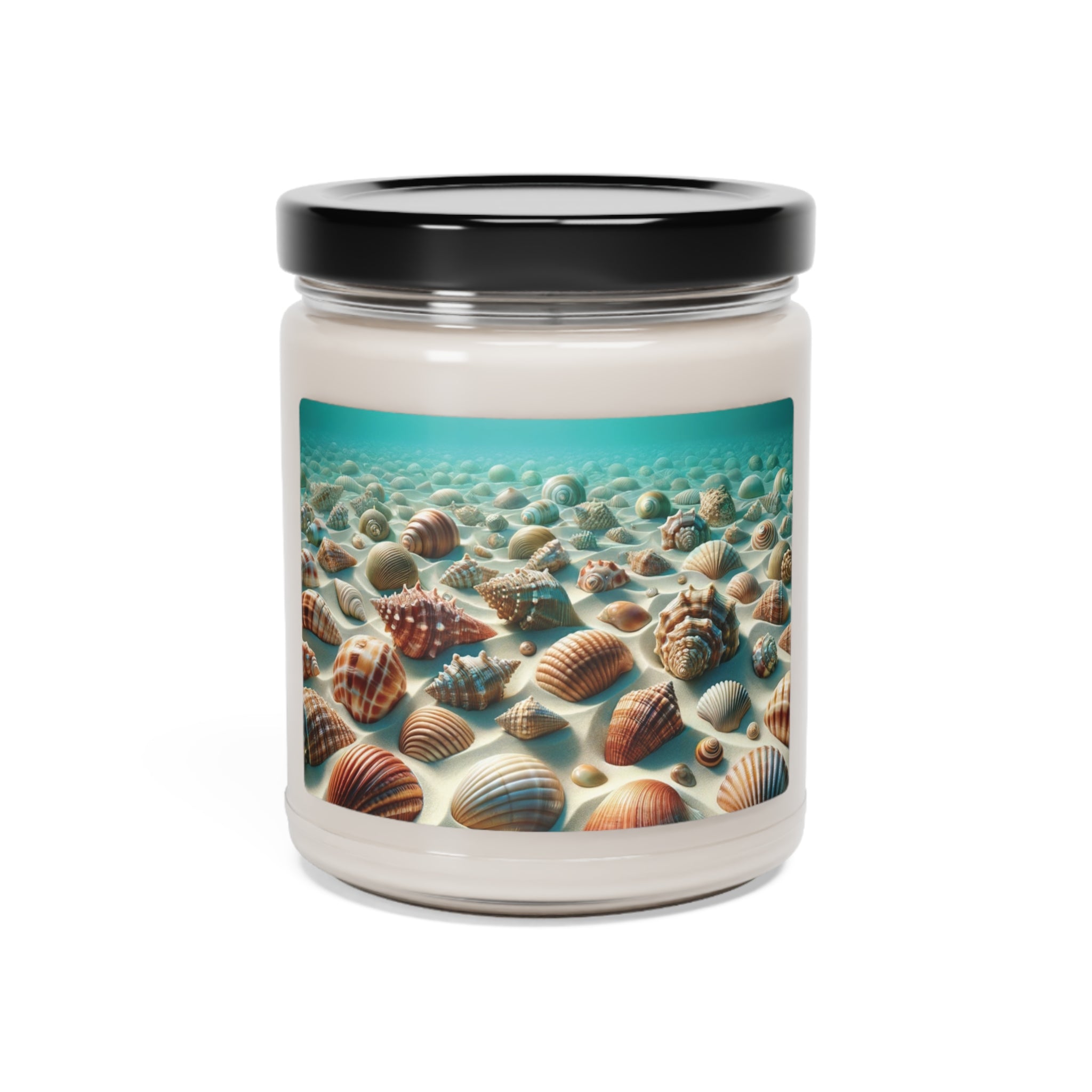 Plush Ocean Bliss Turquoise Seashell Candle Perfect for Relaxation Home Ambiance Scented Soy Candle, 9oz, Wedding, Bridal Shower, Mother's Day Gift Housewarming Gift.