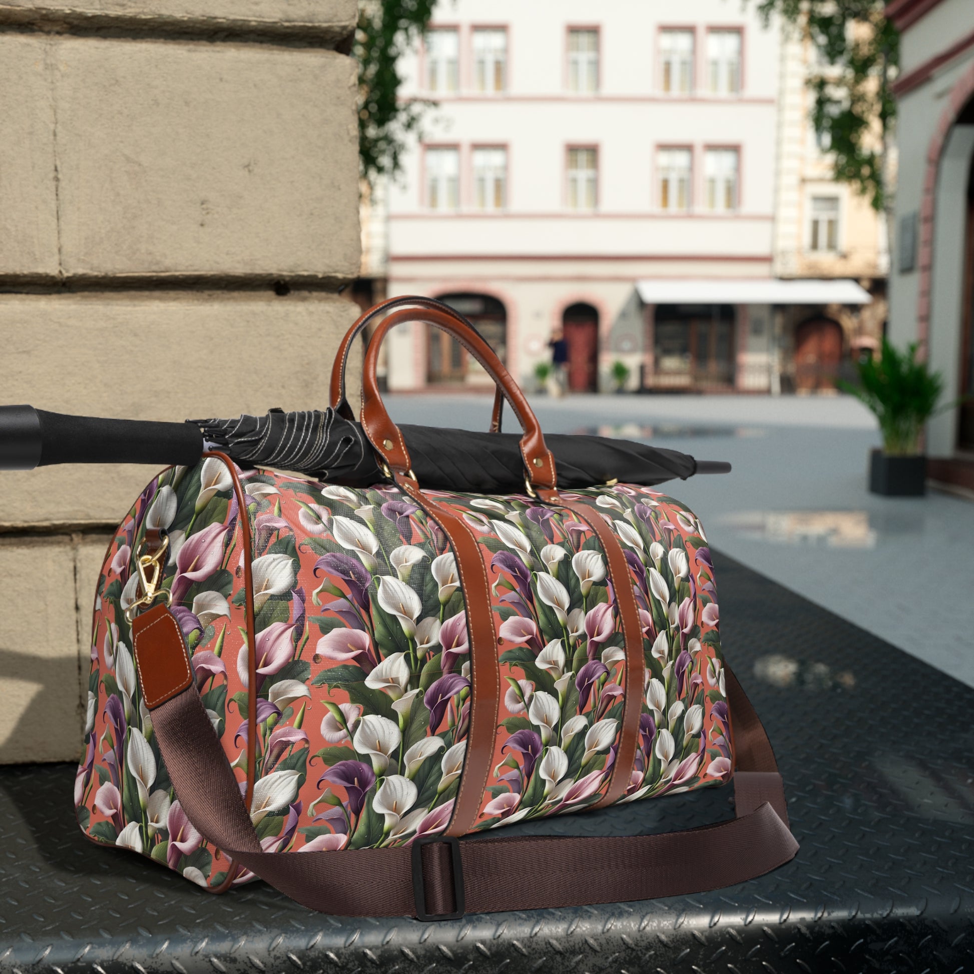 Elegant Calla Lily Travel Bag – Stylish Floral Design, Spacious & Durable for Weekend Getaways, Gym, or Daily Use | Perfect Christmas Gift for Nature Lovers - MRSBYVALLE