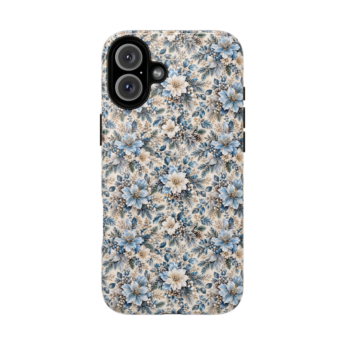 Icy Blue Floral MagSafe Tough Phone Case