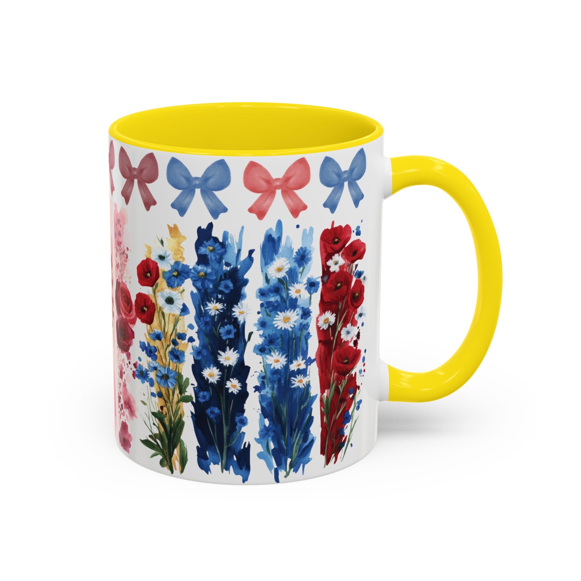 Brushstroke floral With Bows| Christian Mug with Bible Verse | Inspirational Gift for Christians | 11oz and 15oz Ceramic Coffee Mug Cozy Spring Mornings