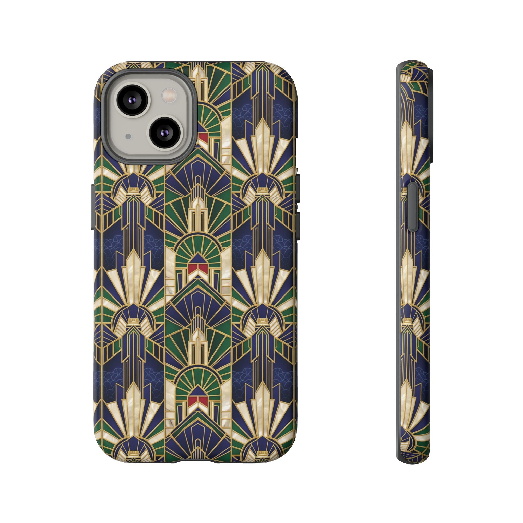 Navy & Gold Art Deco Phone Case — Imperial Art Deco Tough Case