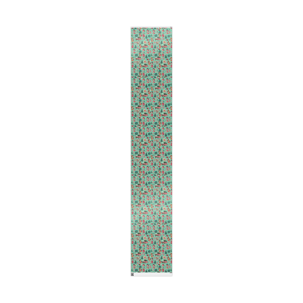 Funny Retro Christmas Wrapping Paper  Vintage Pink Holiday Gift Wrap  Mid Century Christmas Gifts Cute Nostalgic Xmas Paper