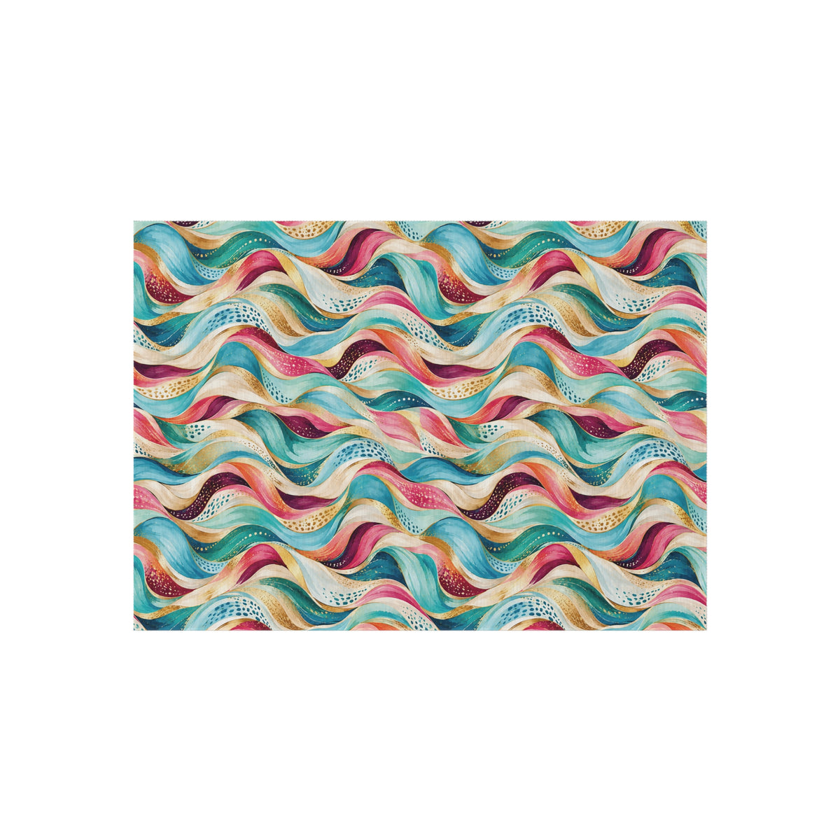 Abstract Wave Outdoor Patio Rug