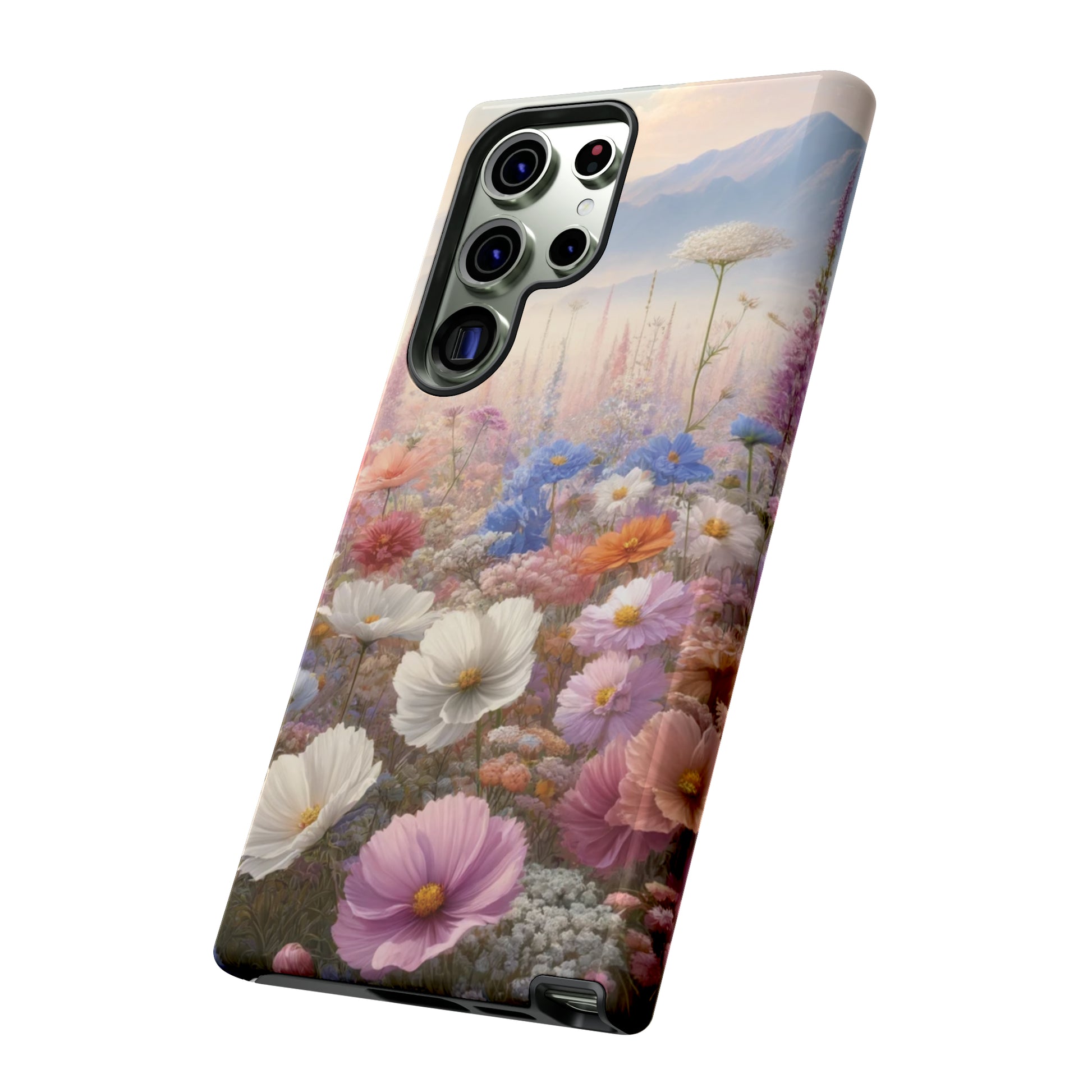 Phone Case Floral Boho Luxury Tough Case Floral Elegant Durable Stylish for Modern Devices iPhone 15, Samsung iPhone Samsung Accessory Gift for Her.