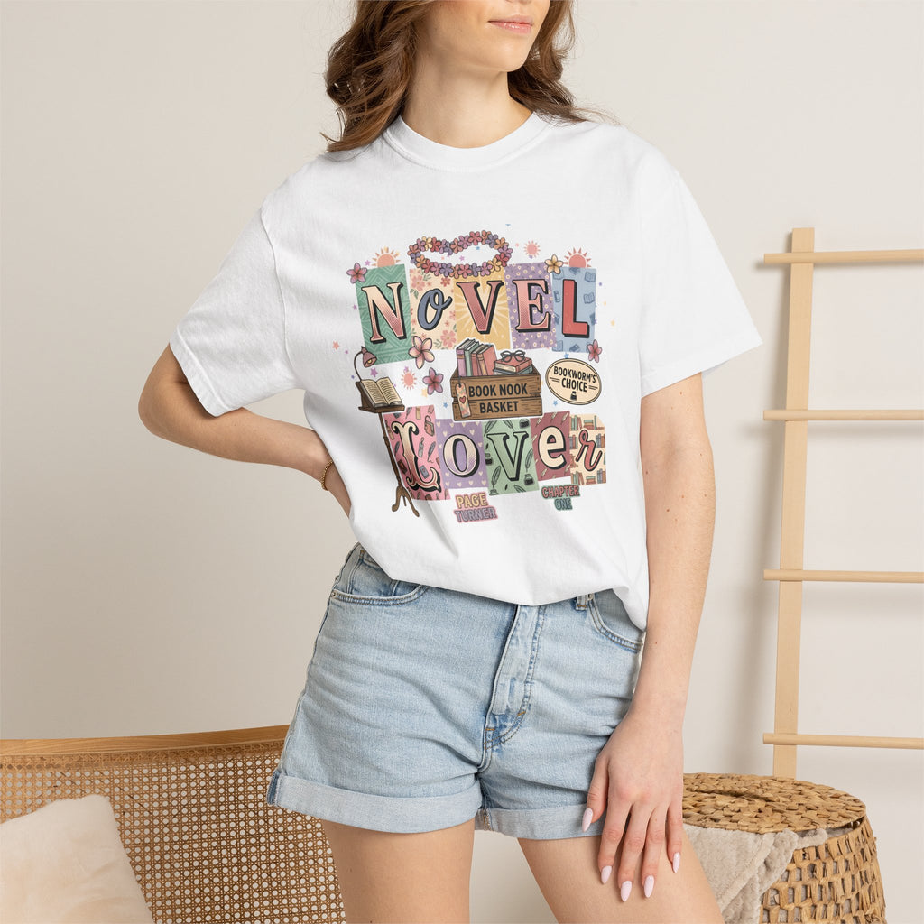 Novel Lover Reader T-Shirt — Book Lover Tee for Her Romantic