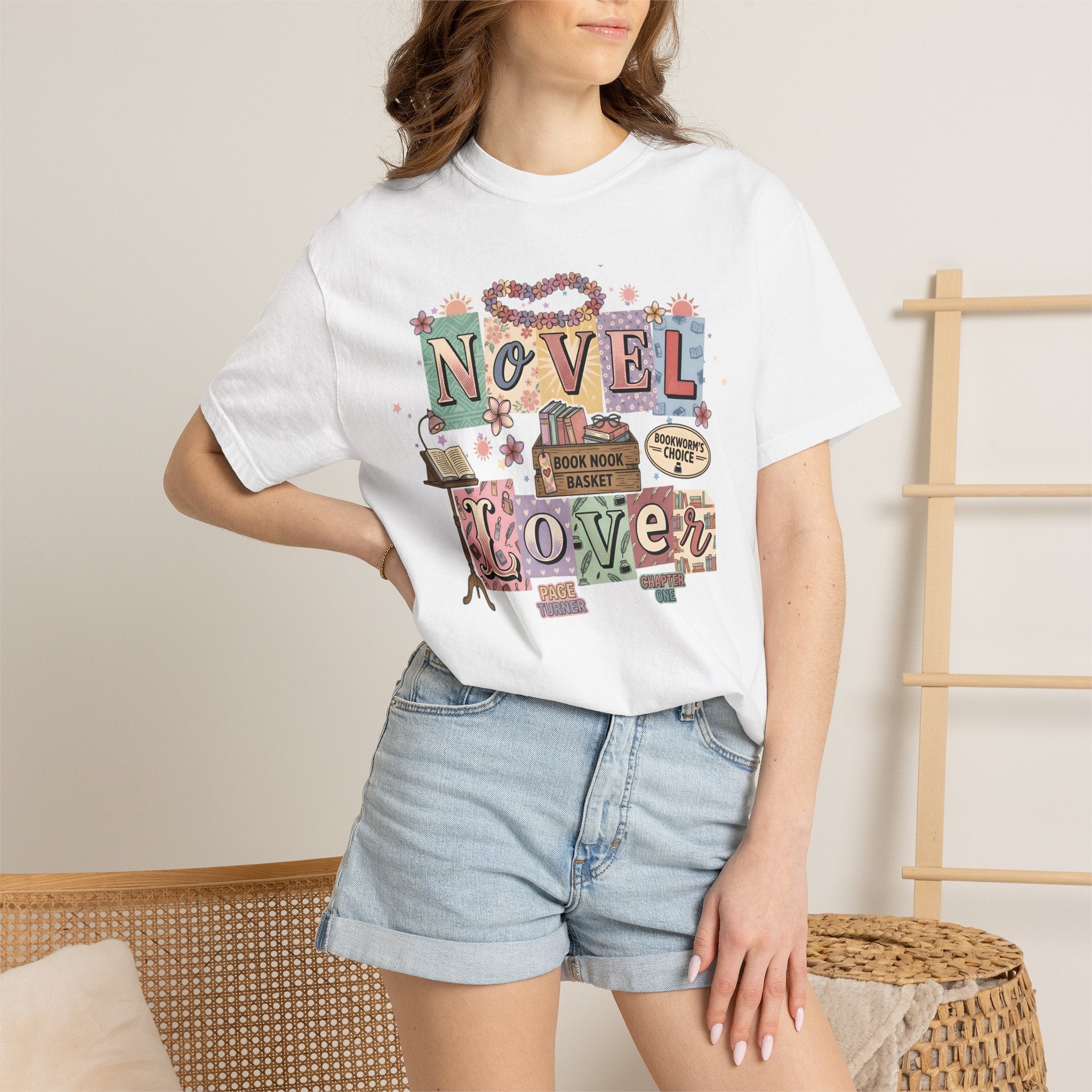 Novel Lover Reader T-Shirt — Book Lover Tee for Her Romantic