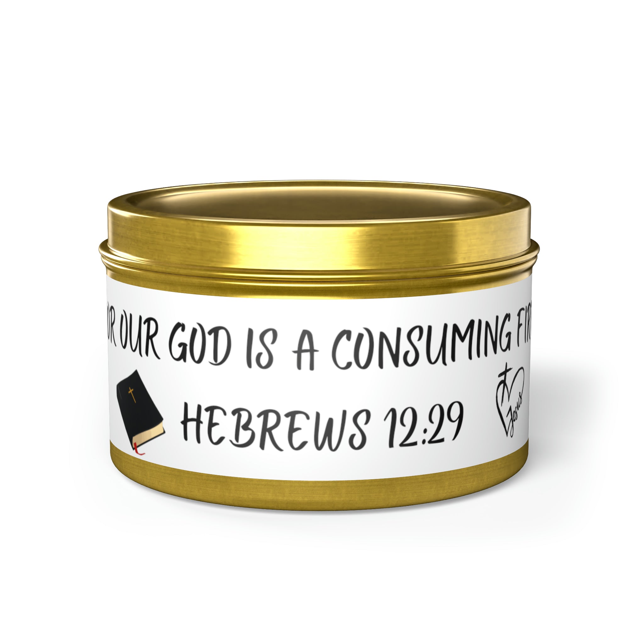 New House Sacred Light Divine Verse Tin Candles Embrace Peace with 4oz/8oz Coconut Soy Wax, Hand-Poured in USA. Lead-Free Wick, 20-40hr Burn. Evergreen, Vanilla, More. Spiritual Ambiance Awaits. Grace.