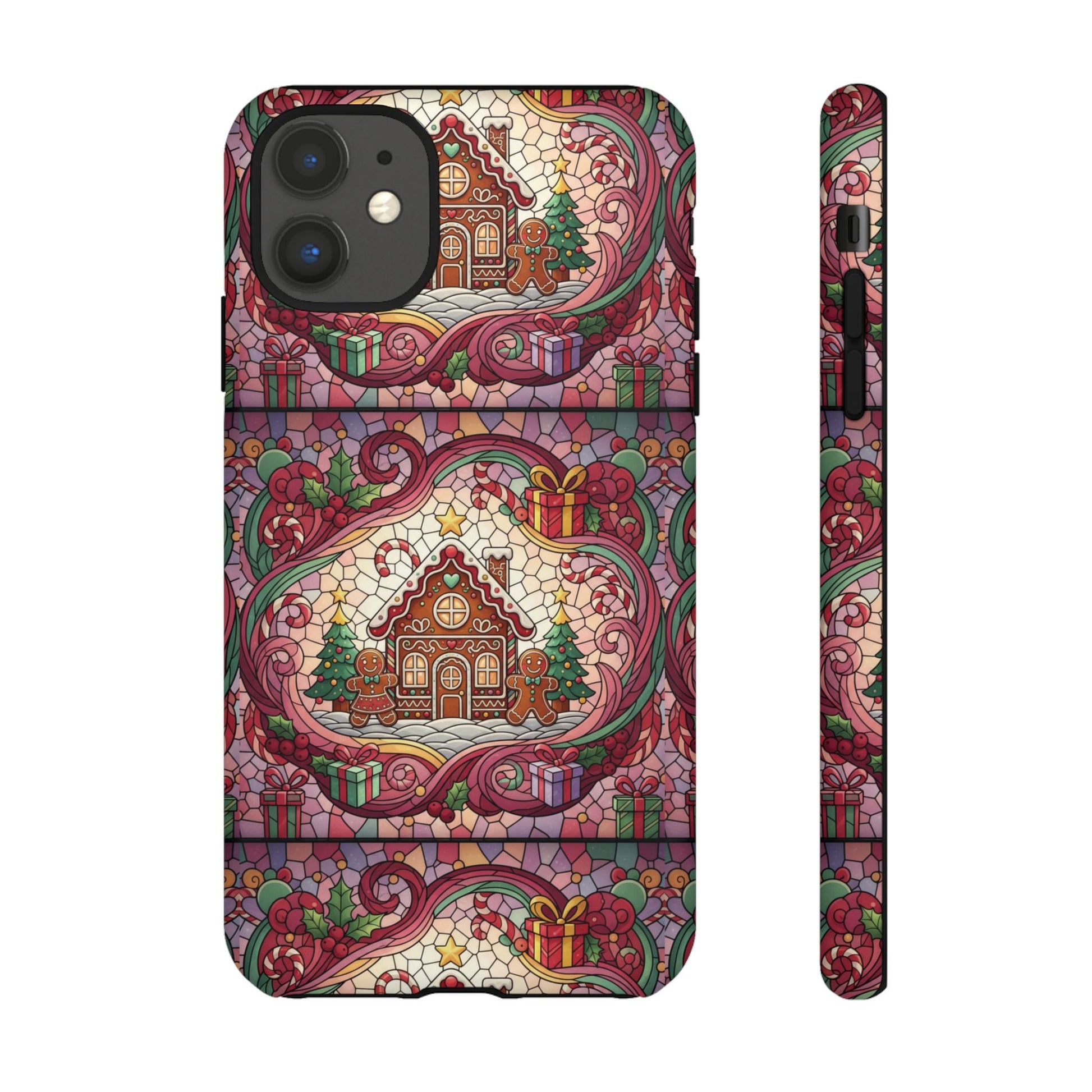 iPhone Case 17, 16  Gingerbread Stained Glass Tough Case Samsung perfect phone case