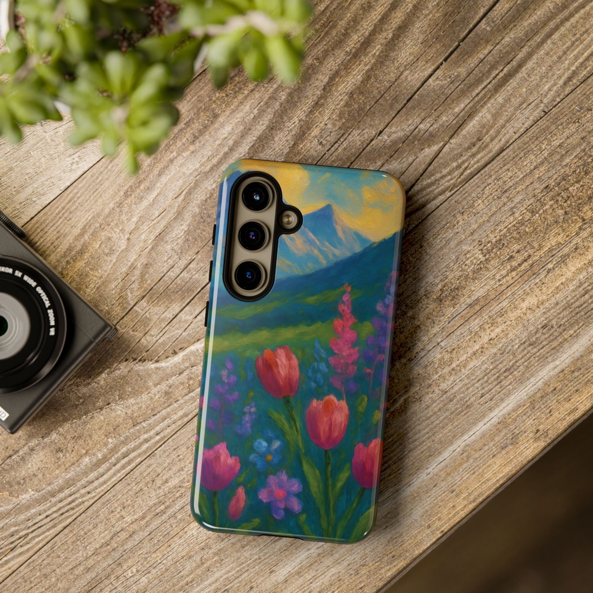 Mountains Wildflowers Phone Case | Vibrant Botanical Floral Design | Nature-Inspired Protective Cover for iPhone & Samsung | Trendy Aesthetic Gift Idea