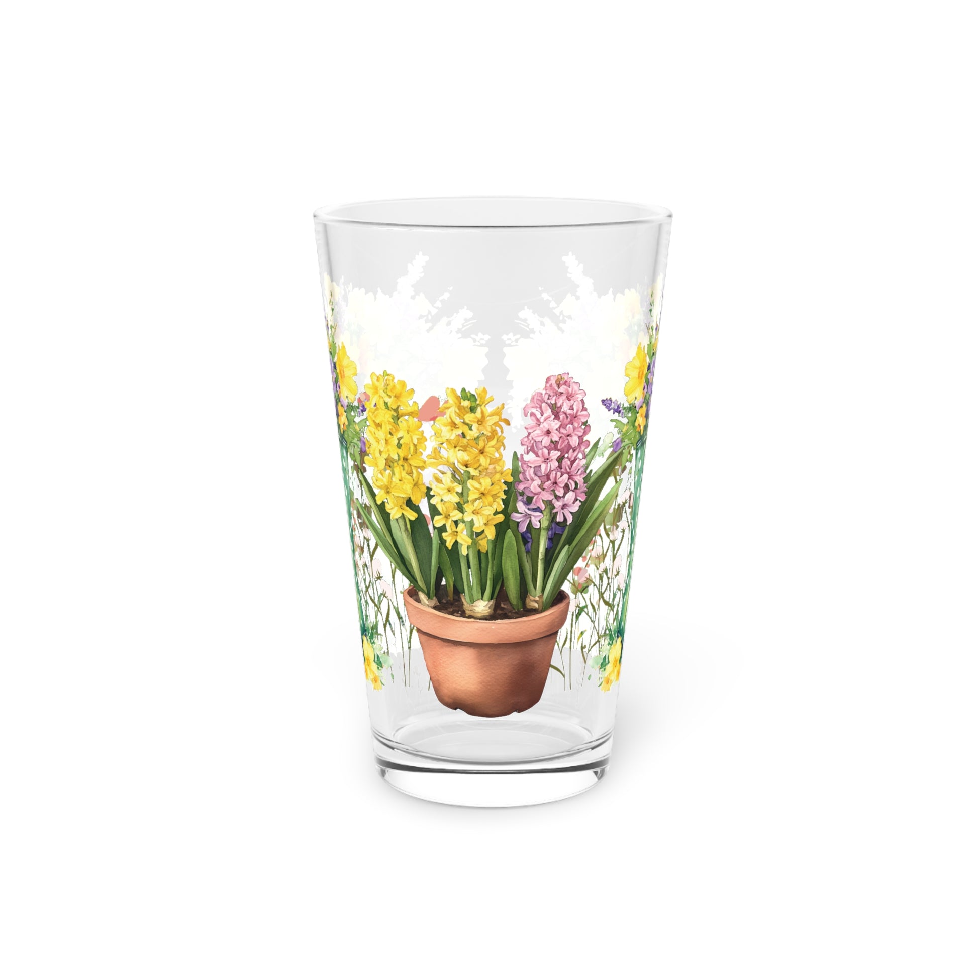 Floral Rainboots 16oz Pint Glass – Charming Drinkware for Celebrations, Parties & Home Entertaining – Perfect Gift for Beer Lovers & Seasonal Gatherings
