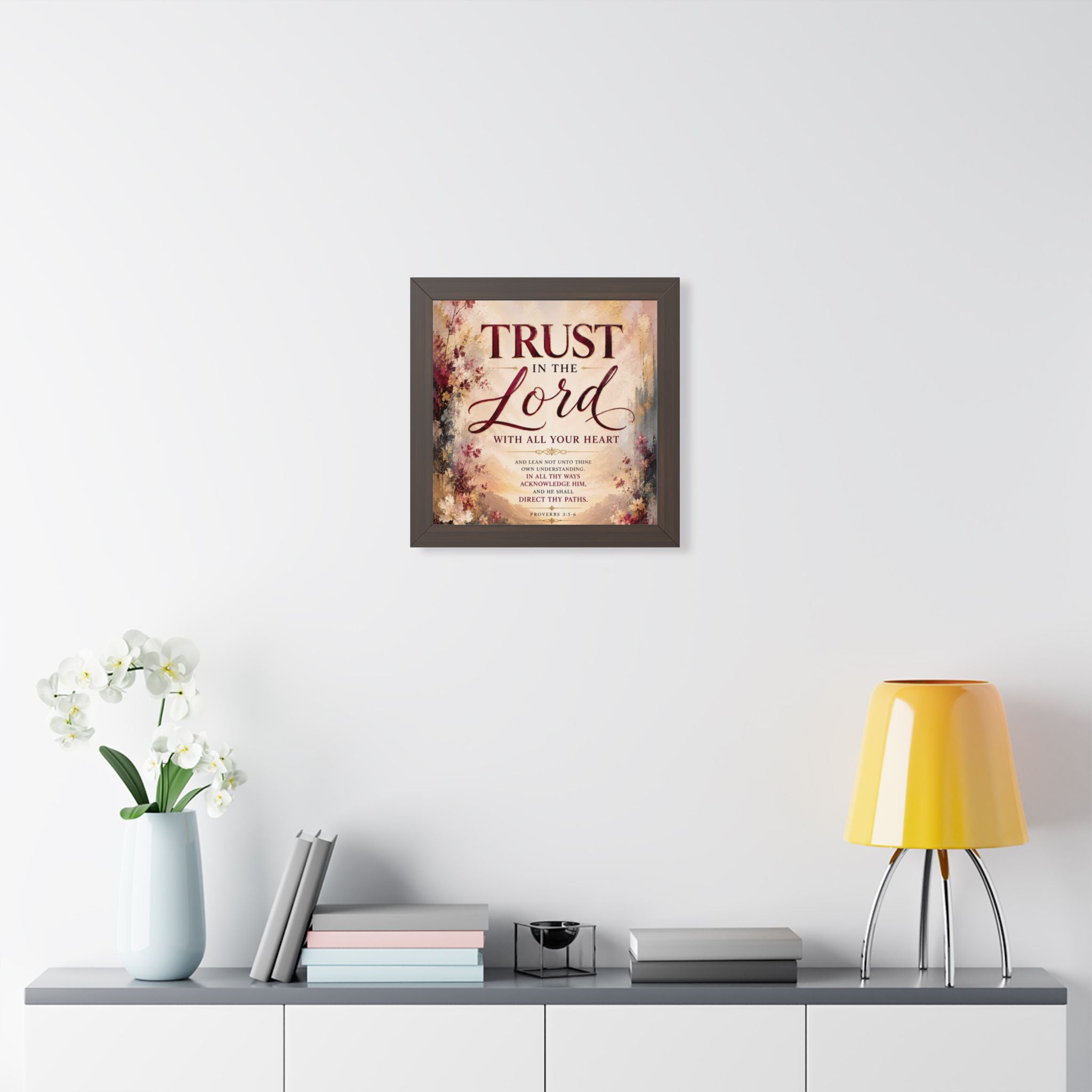 Trust in the Lord Scripture Art Poster | Framed Vertical Poster