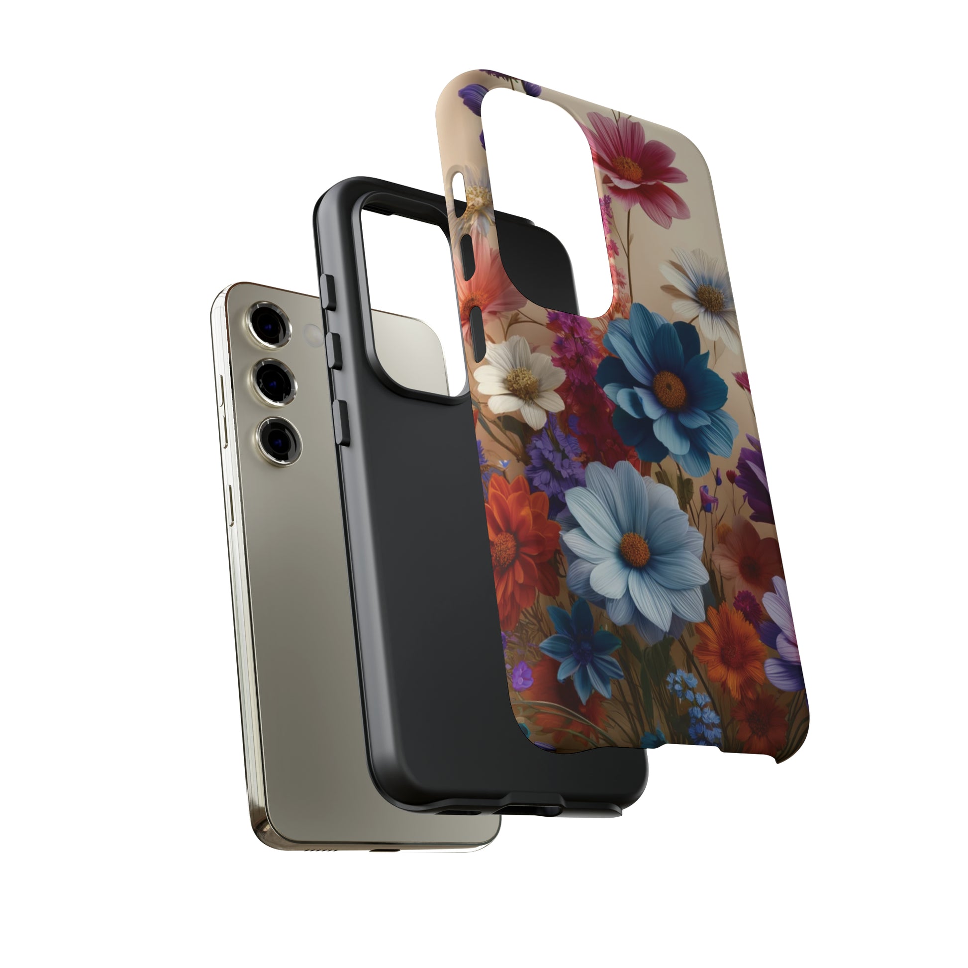 Best Phone Case Floral 3D Illusion Luxury Tough Case Floral Elegant Durable Stylish for Modern Devices iPhone 15, Samsung iPhone Samsung Accessory Gift for Her.