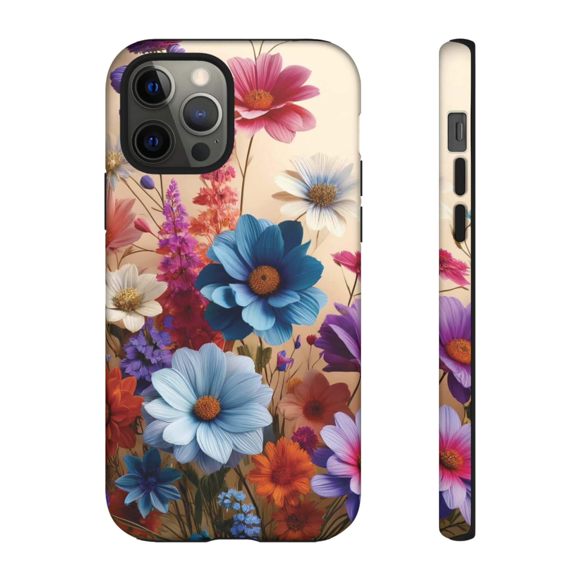 Best Phone Case Floral 3D Illusion Luxury Tough Case Floral Elegant Durable Stylish for Modern Devices iPhone 15, Samsung iPhone Samsung Accessory Gift for Her.