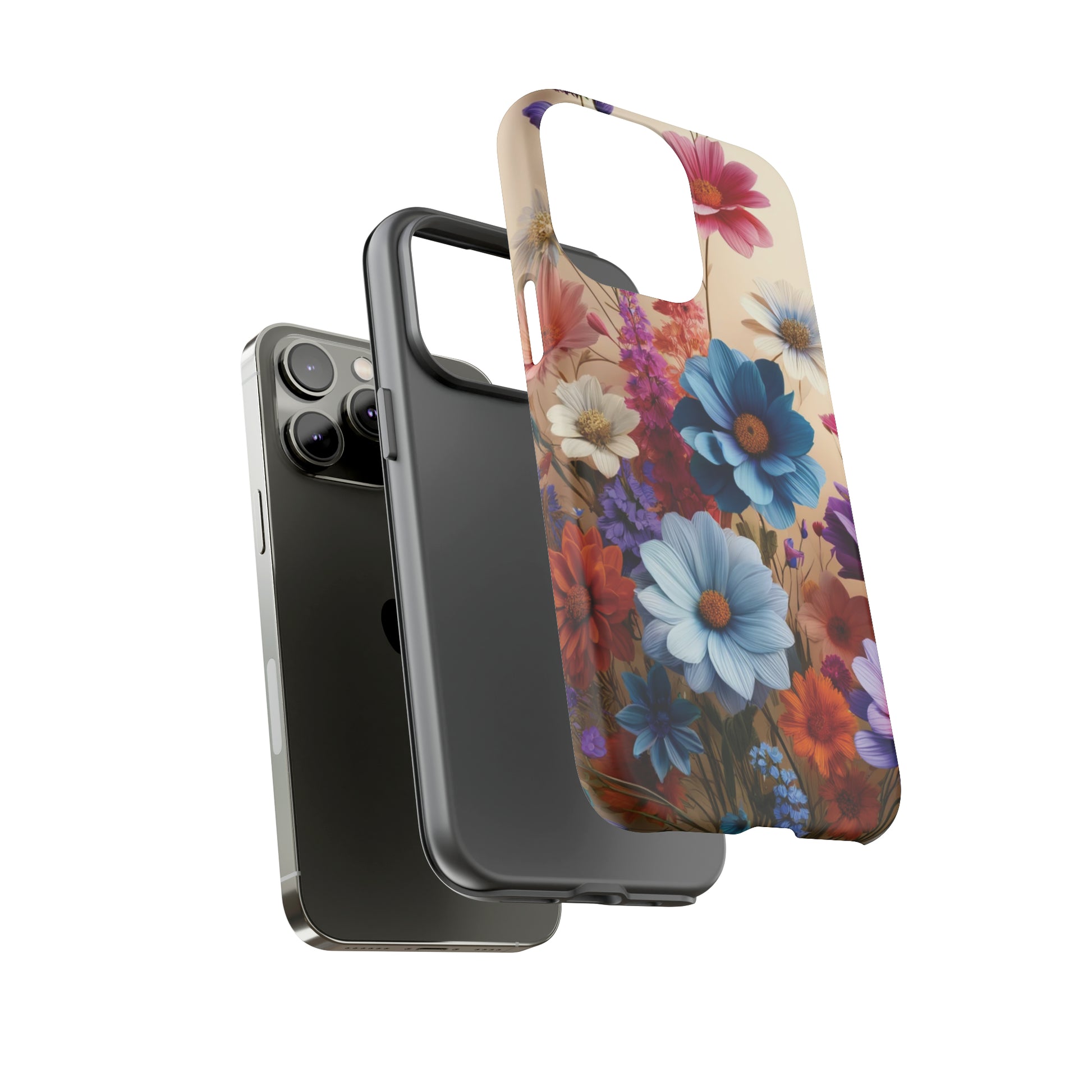 Best Phone Case Floral 3D Illusion Luxury Tough Case Floral Elegant Durable Stylish for Modern Devices iPhone 15, Samsung iPhone Samsung Accessory Gift for Her.