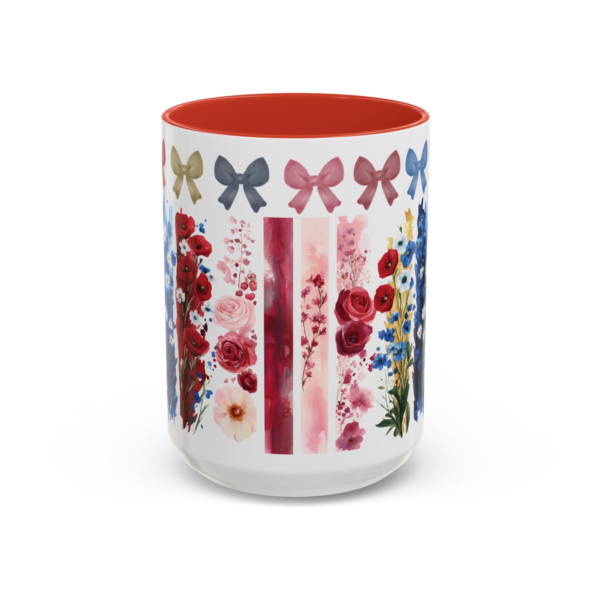 Brushstroke floral With Bows| Christian Mug with Bible Verse | Inspirational Gift for Christians | 11oz and 15oz Ceramic Coffee Mug Cozy Spring Mornings