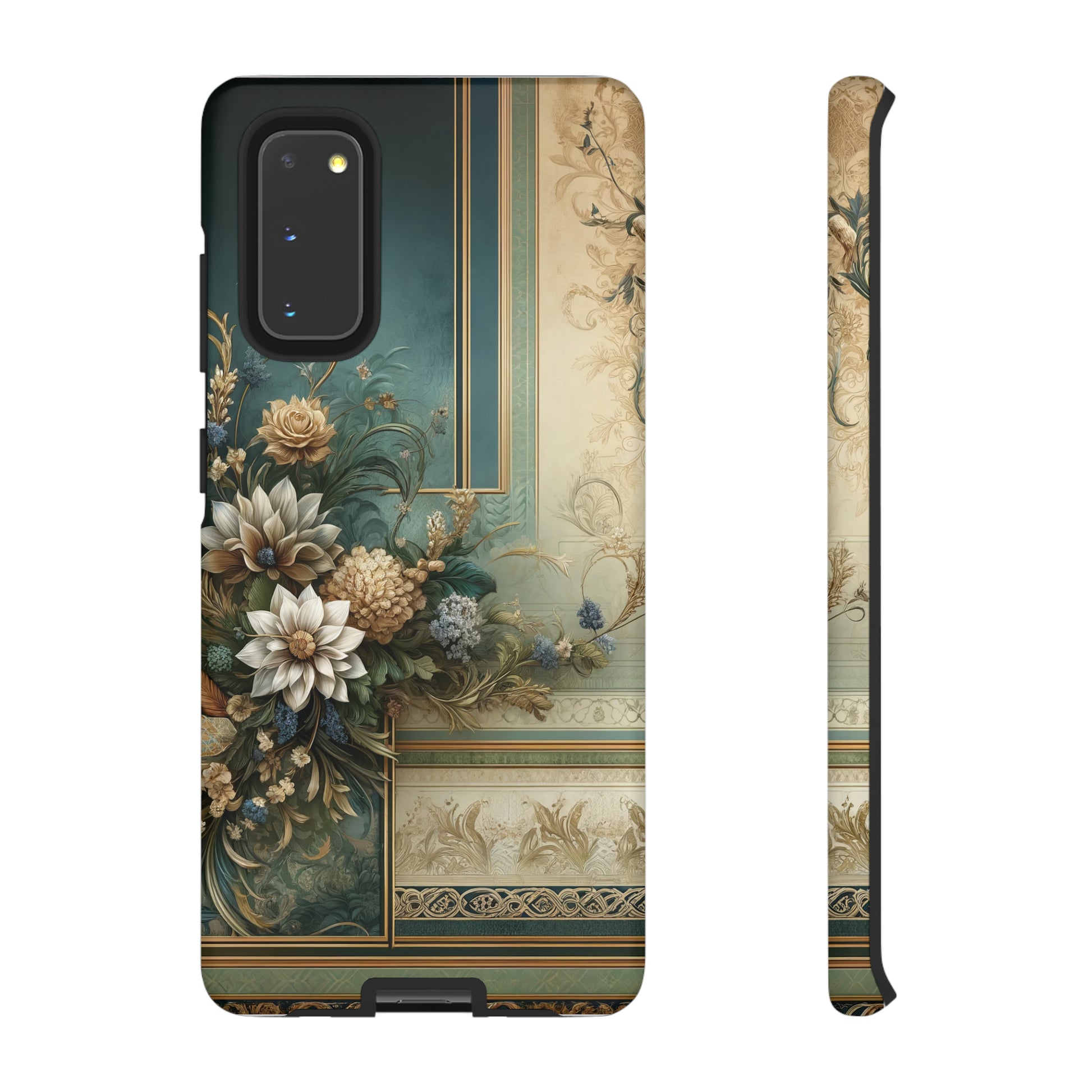 Victorian Floral Boho Luxury Phone Tough Case Floral Elegant Durable Stylish for Modern Devices iPhone 15, Samsung iPhone Samsung Accessory Gift for Her.