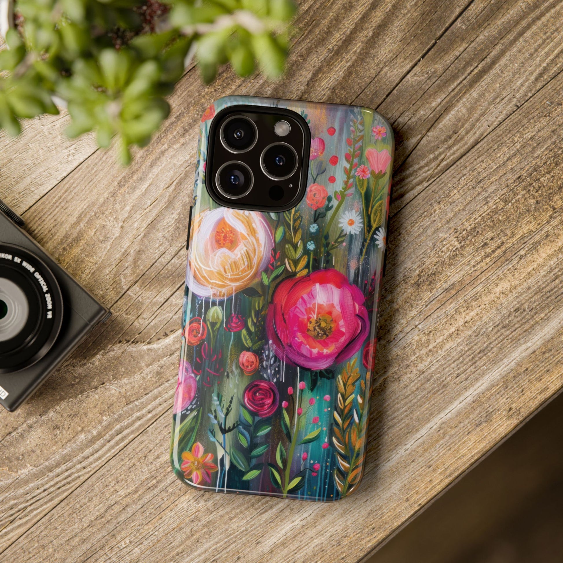 Watercolor Boho Floral Phone Case for iPhone 16 15 14 13 12  21 23 Samsung, and Pixel | Stylish Protective Cover Gift for Her Perfect for Floral Lover - MRSBYVALLE